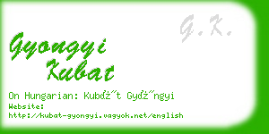 gyongyi kubat business card